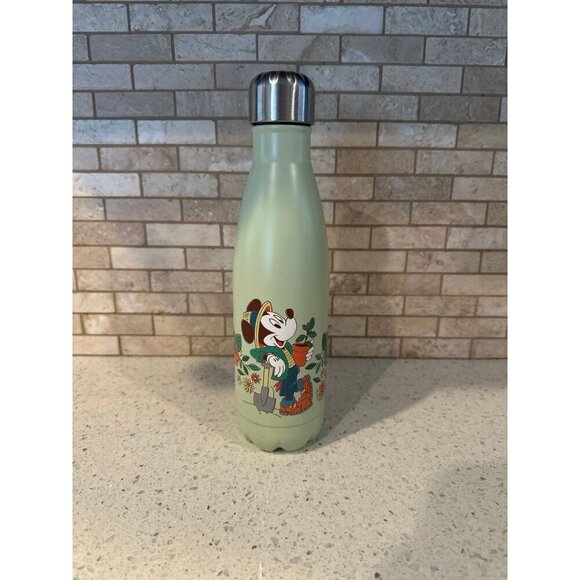 Mickey Mouse Grow Green 2022 Epcot Flower And Garden Metal Water Bottle Disney - Picture 1 of 4